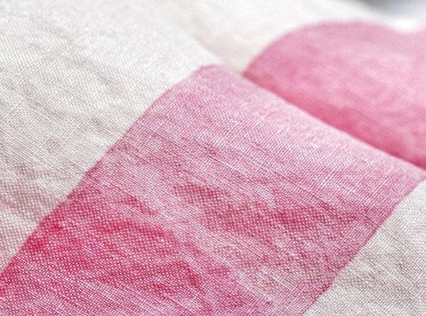 Summerill & Bishop 'Thanks' Word Linen Tablecloth In Rose Pink