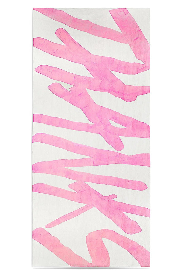 summerill & bishop 'Thanks' Word Linen Tablecloth in Rose Pink