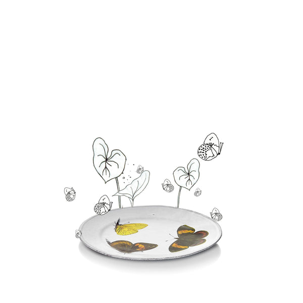 Summerill & Bishop Three Butterflies Plate By Astier De Villatte 19cm