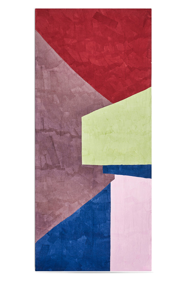 summerill & bishop "Trapeze" Block Colour Linen Tablecloth in Multicolours