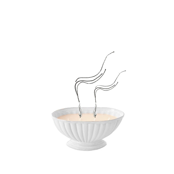 Summerill & Bishop Tucson Scented Candle In Peggy Footed Dish By Astier De Villatte 25cm