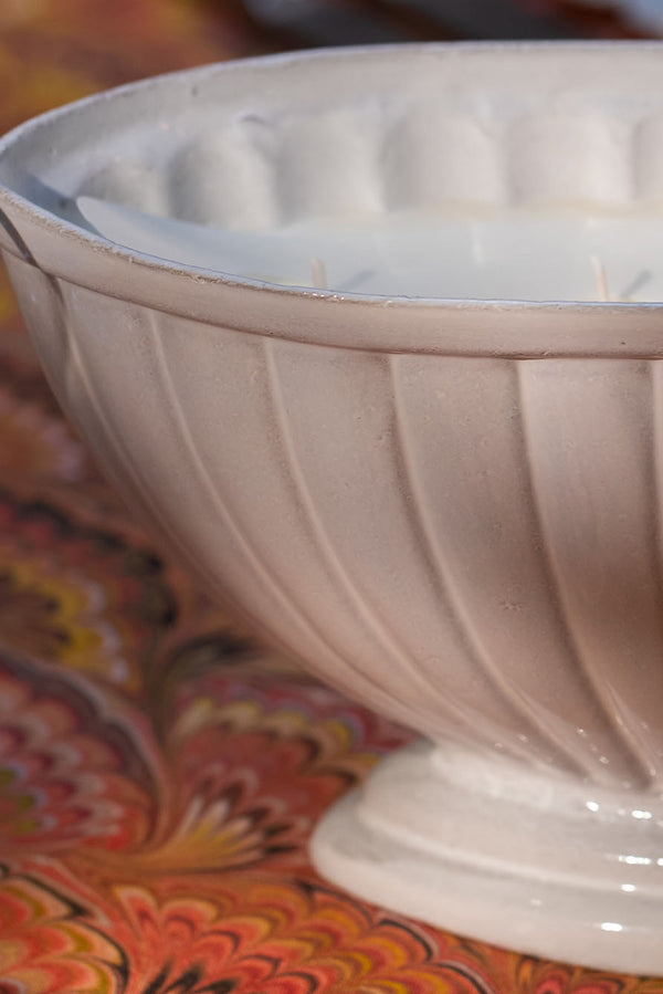 Summerill & Bishop Tucson Scented Candle In Peggy Footed Dish By Astier De Villatte 25cm