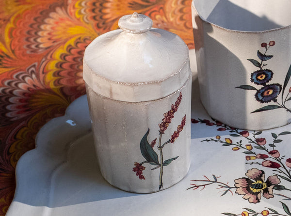 Summerill & Bishop White Ceramic Ladies Thumb Sugar Pot By Astier De Villatte 12cm