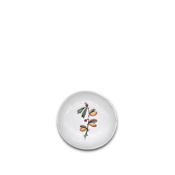 summerill & bishop White Ceramic Small Yellow Bud Dish by Astier de Villatte 11cm