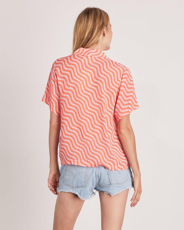Summery Copenhagen CAROL SHORT SLEEVE SHIRT IN CAMELLIA