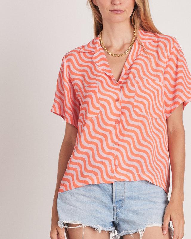 Summery Copenhagen CAROL SHORT SLEEVE SHIRT IN CAMELLIA