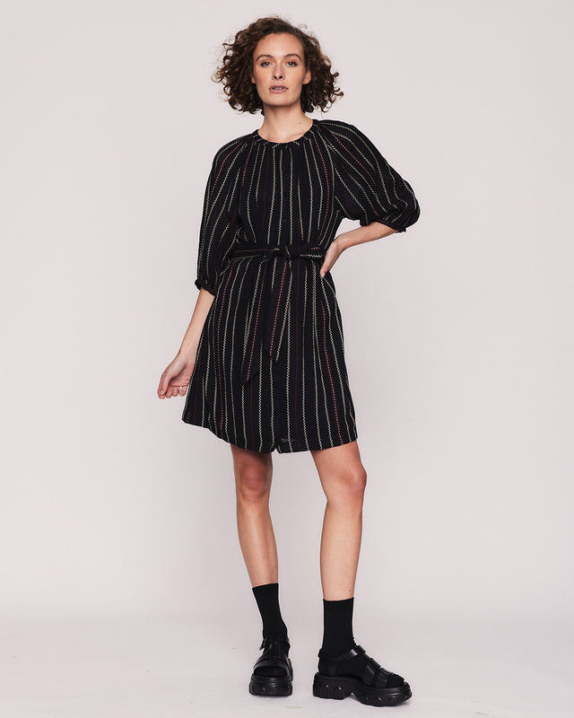 Summery Copenhagen MAELLE MINI SHIRT DRESS IN BLACK