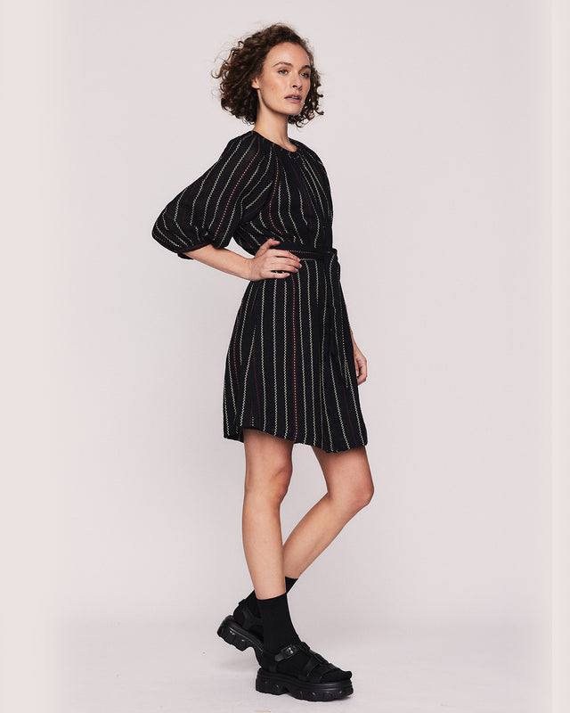Summery Copenhagen MAELLE MINI SHIRT DRESS IN BLACK