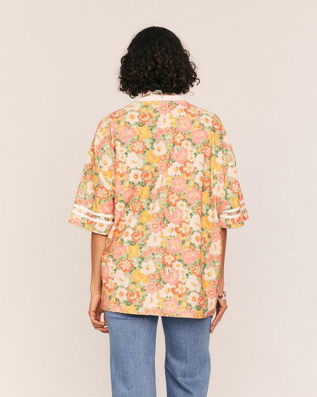 Summery Copenhagen Oversized Wild Bear Tee In Floral