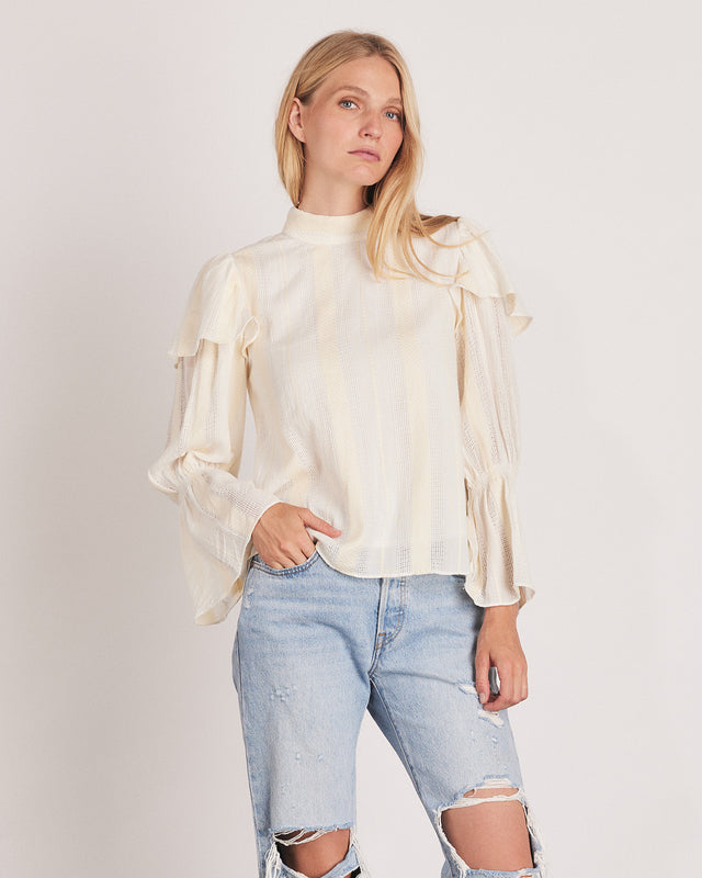 Summery Copenhagen BARBERA BLOUSE IN BUTTERMILK