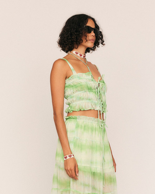 Summery Copenhagen Bennie Crop Top In Green