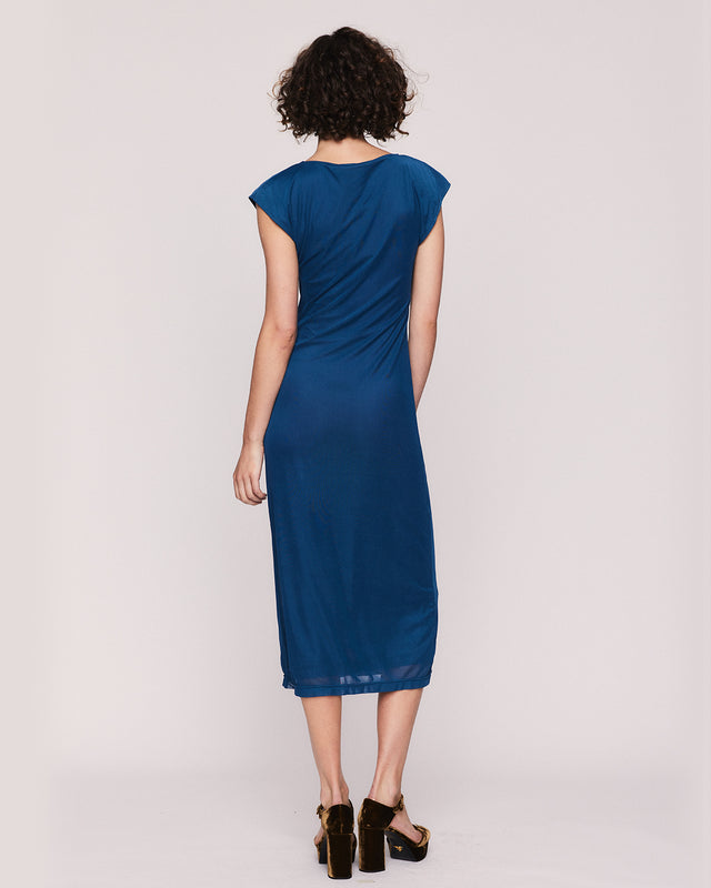 Summery Copenhagen BLU MIDI DRESS IN BLUE