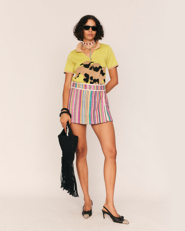 summery copenhagen Carrie Mini Skirt in Multi