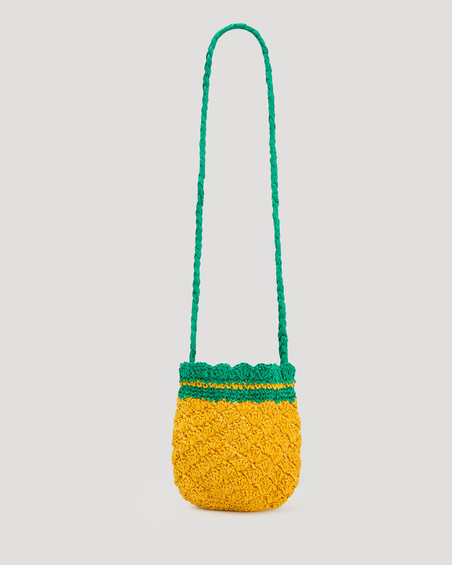 summery copenhagen Crochet Pineapple Bag in Yellow