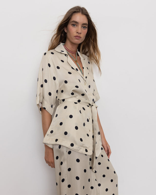 Summery Copenhagen DEA LOUNGE SHIRT IN WHITE