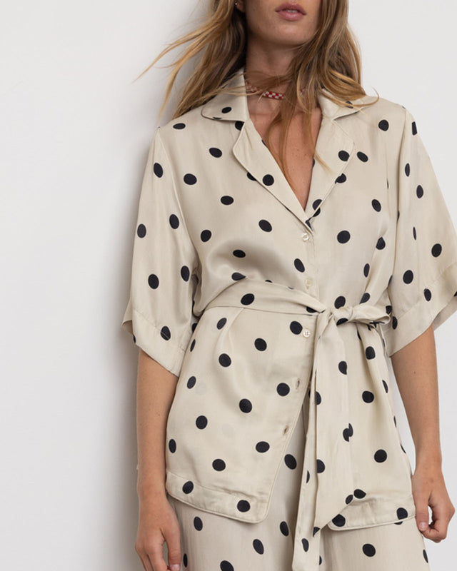 Summery Copenhagen DEA LOUNGE SHIRT IN WHITE