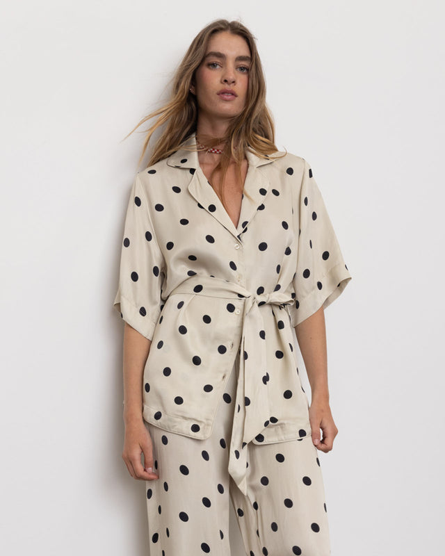 summery copenhagen DEA LOUNGE SHIRT IN WHITE