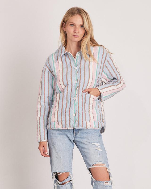 summery copenhagen DIANE JACKET IN POWDER BLUE