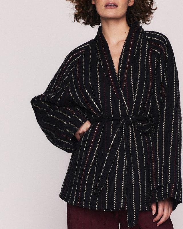 Summery Copenhagen ELAINE QUILTED JACKET IN BLACK