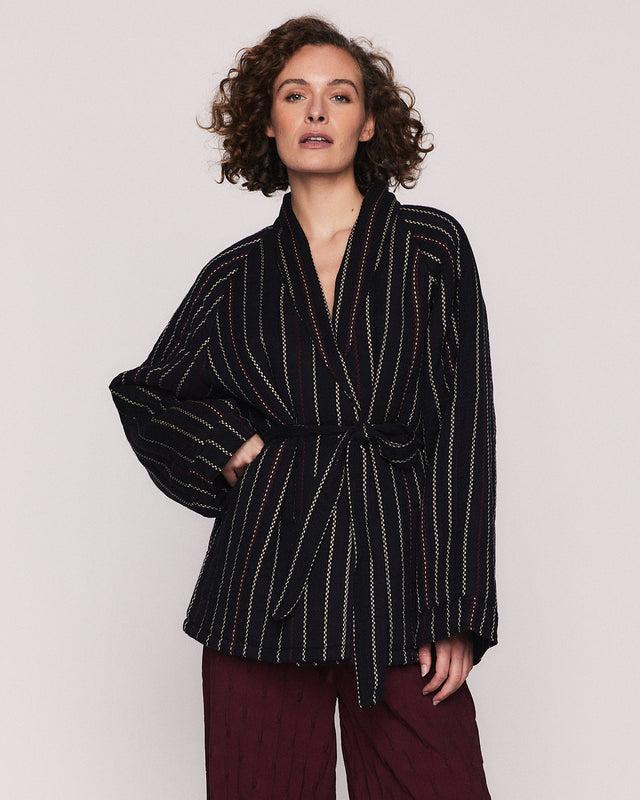 summery copenhagen ELAINE QUILTED JACKET IN BLACK