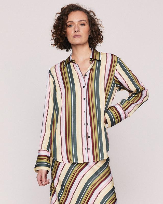 summery copenhagen ELYSSE SHIRT IN MULTI STRIPE