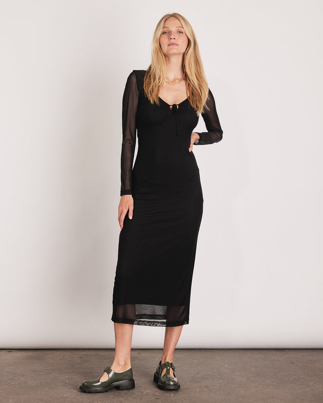 summery copenhagen EMILIE MAXI DRESS IN BLACK