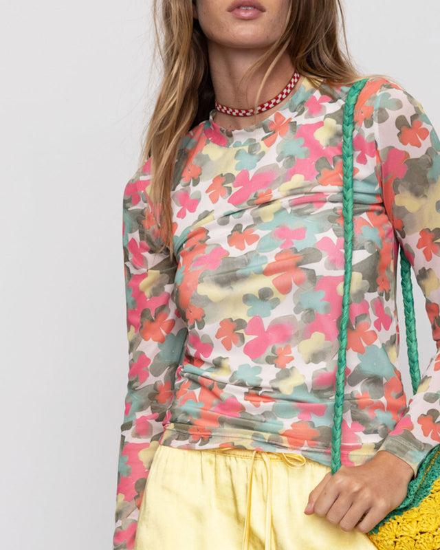 Summery Copenhagen EMILIE O NECK TOP IN FLOWER