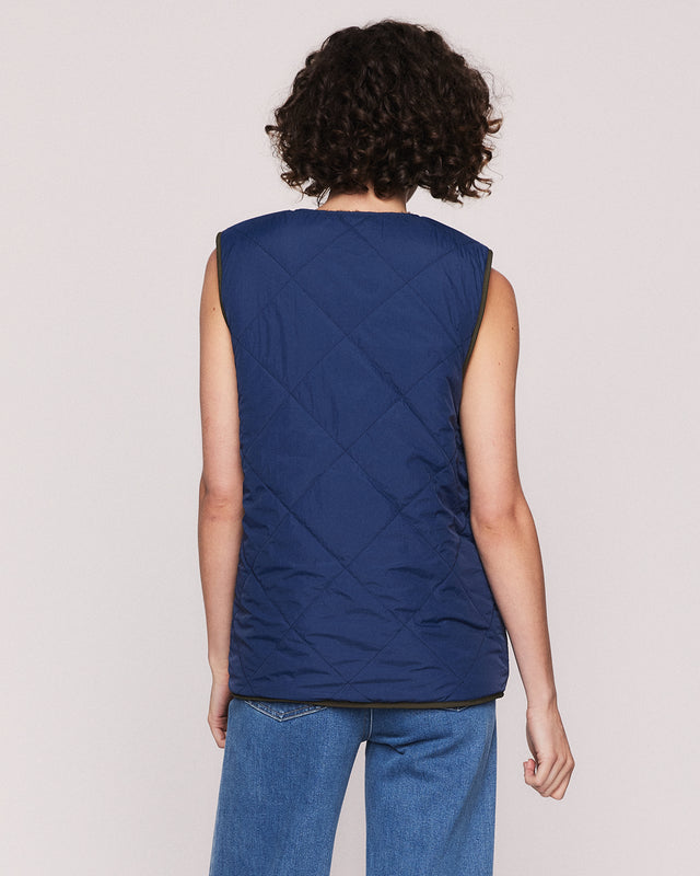 Summery Copenhagen HARLOW QUILTED VEST IN MULTI