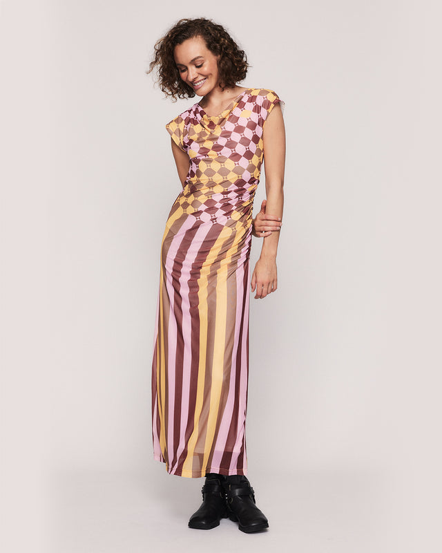 summery copenhagen IKE DRESS IN BARN RED