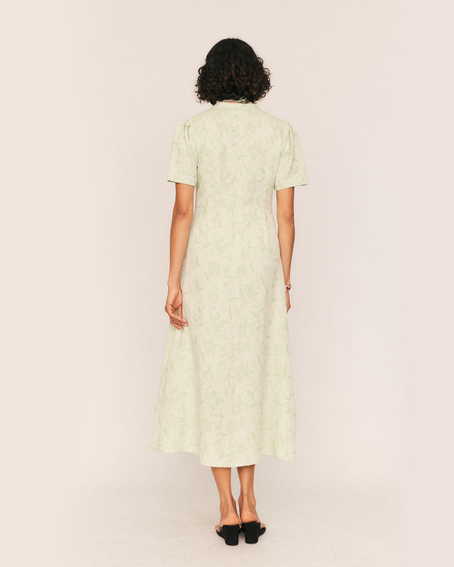 Summery Copenhagen Jude Midi Dress In Lime