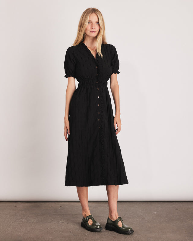 Summery Copenhagen KAREN MIDI DRESS IN BLACK