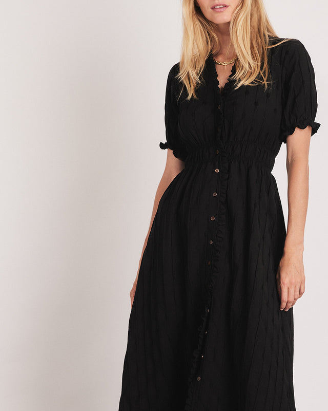 Summery Copenhagen KAREN MIDI DRESS IN BLACK