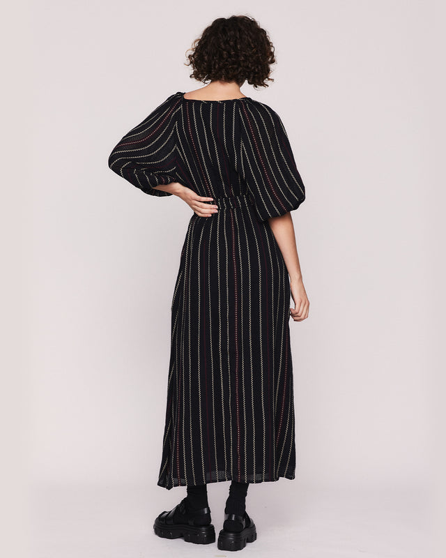 Summery Copenhagen MAELLE WAISTED MIDI IN BLACK