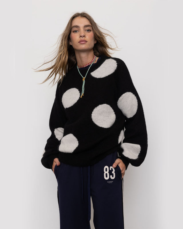 summery copenhagen MARIE DOT SWEATER IN SPOT