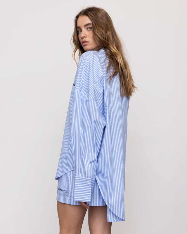 Summery Copenhagen Marie Oversized Shirt In Blue