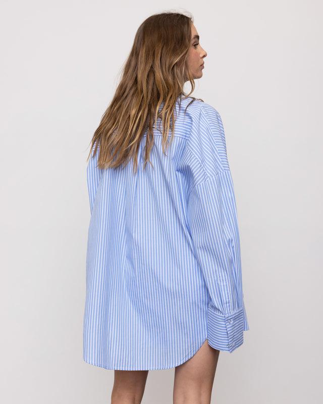 Summery Copenhagen Marie Oversized Shirt In Blue