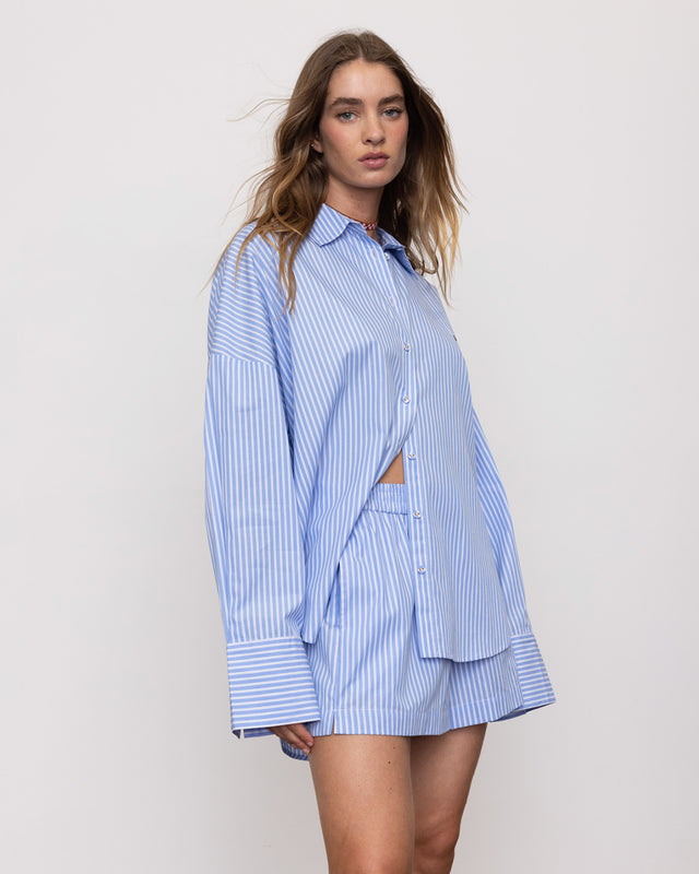 Summery Copenhagen Marie Stripe Short In Blue