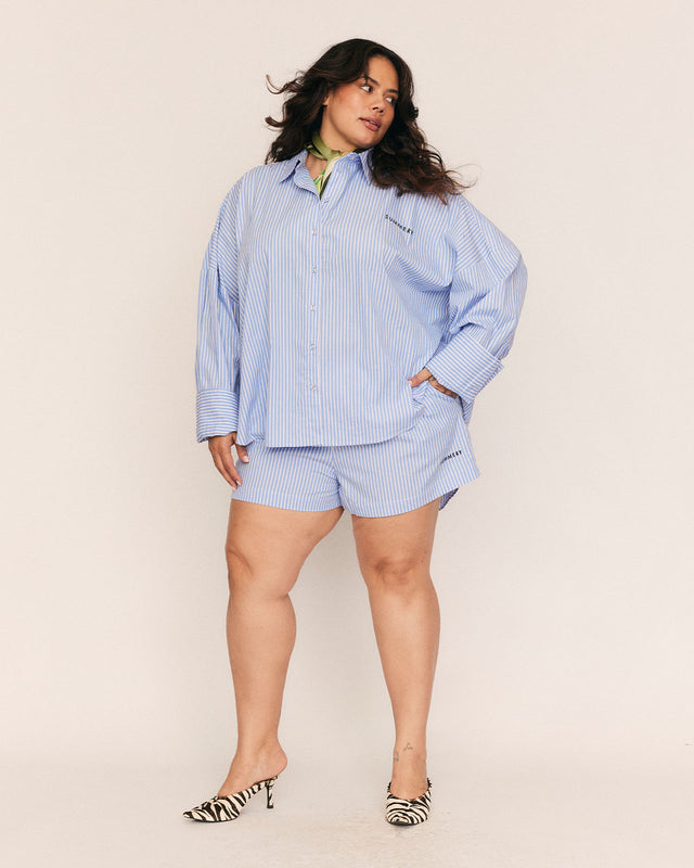 Summery Copenhagen Marie Stripe Short In Blue