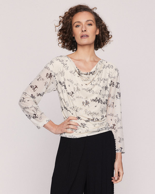Summery Copenhagen MOLINA MESH TOP IN CREAM