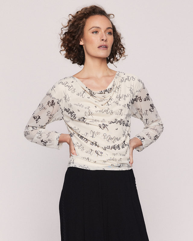Summery Copenhagen MOLINA MESH TOP IN CREAM