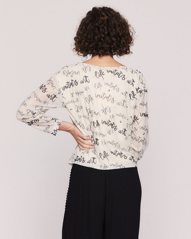 Summery Copenhagen MOLINA MESH TOP IN CREAM