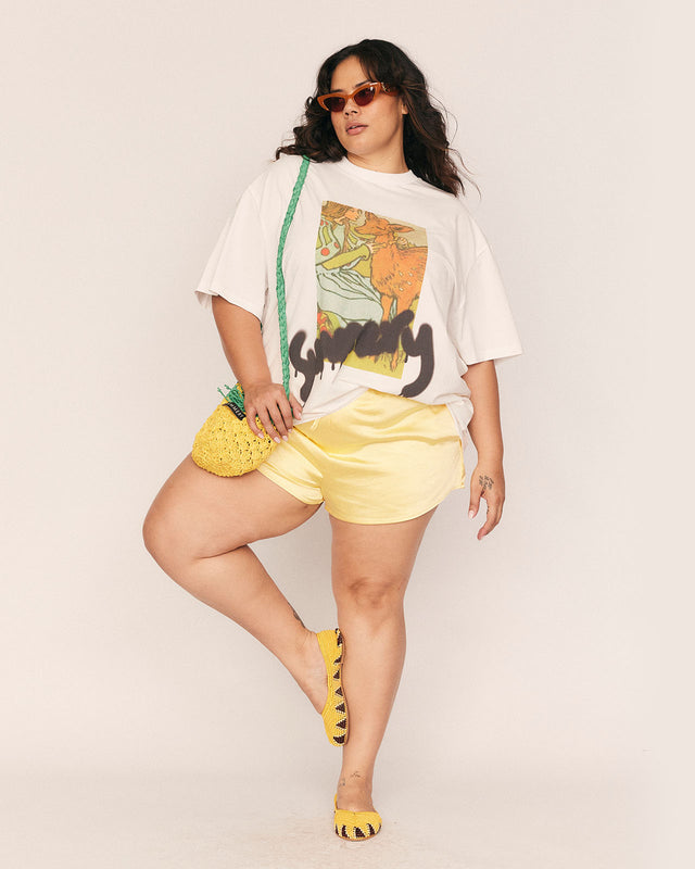 Summery Copenhagen Sibil Satin Short In Canary