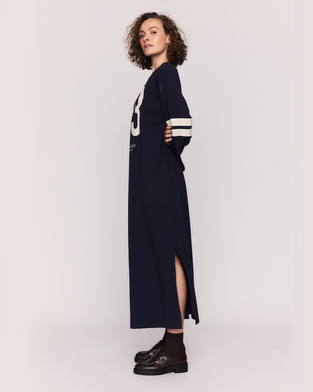 Summery Copenhagen SPORTY T-SHIRT DRESS IN NAVY