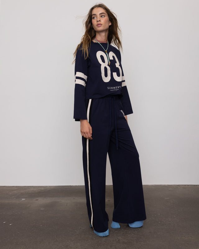 Summery Copenhagen SPORTY TRACK PANT IN NAVY
