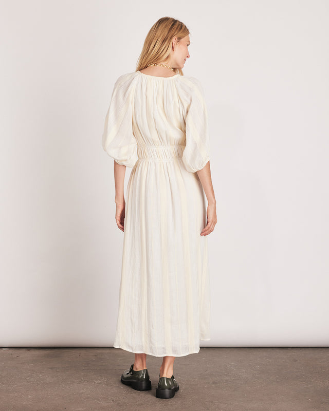 Summery Copenhagen WHITE BELLA MAXI DRESS IN ECRU