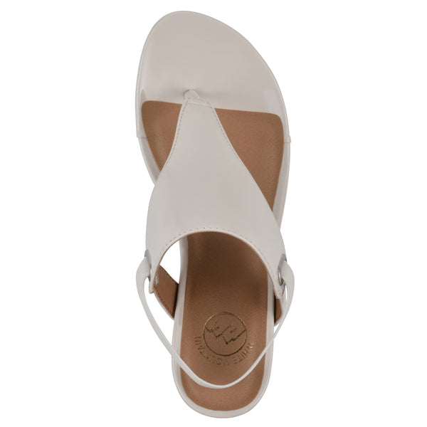 Summit By White Mountain All Dres Wedge Sandal - Eggshell Patent