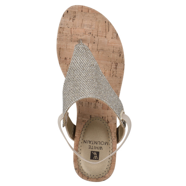 Summit By White Mountain All Good Wedge Sandal - Light Gold