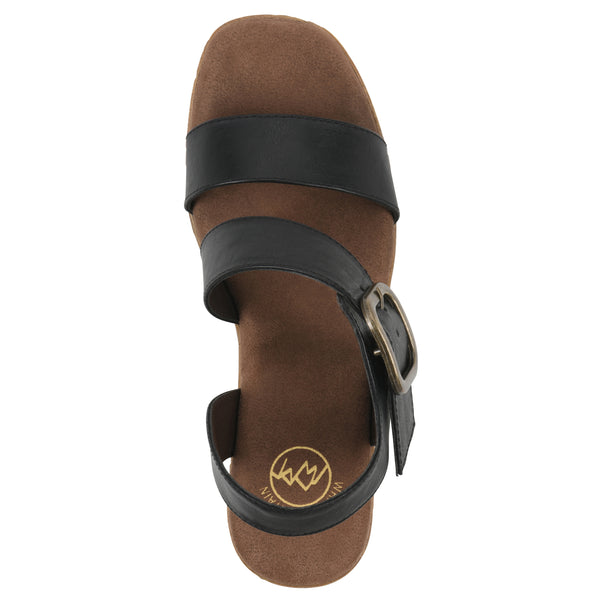 Summit By White Mountain Barb Heel - Black Faux Leather