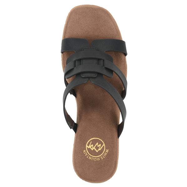 Summit By White Mountain Barillo Heel - Black Faux Leather