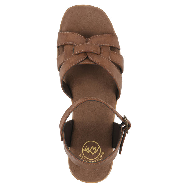 Summit By White Mountain Barista Heel - Dark Tan Faux Leather